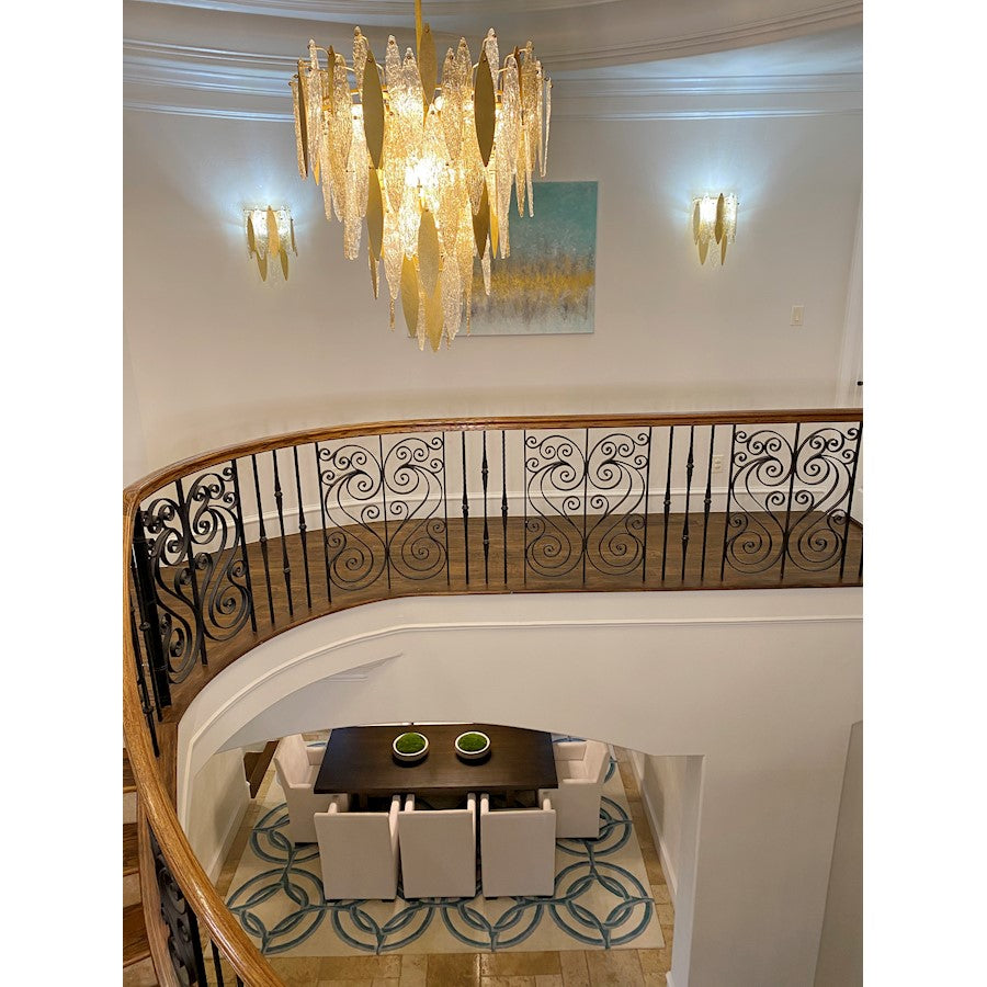 Majestic Chandelier, Gold Leaf