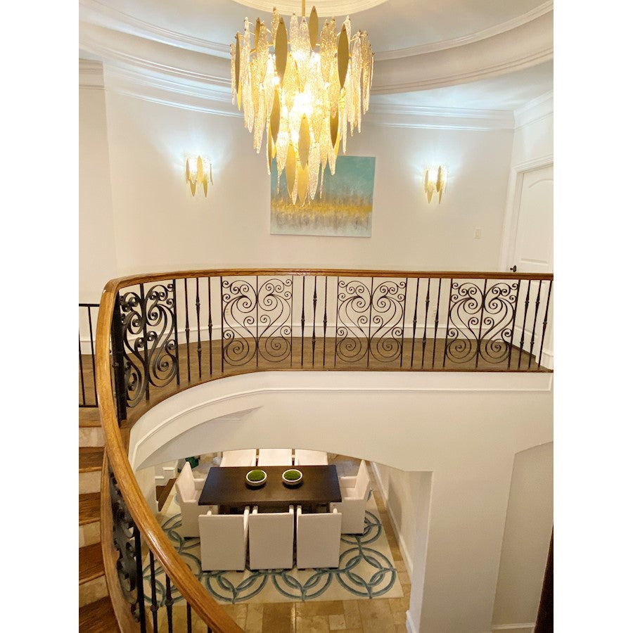 Majestic Chandelier, Gold Leaf