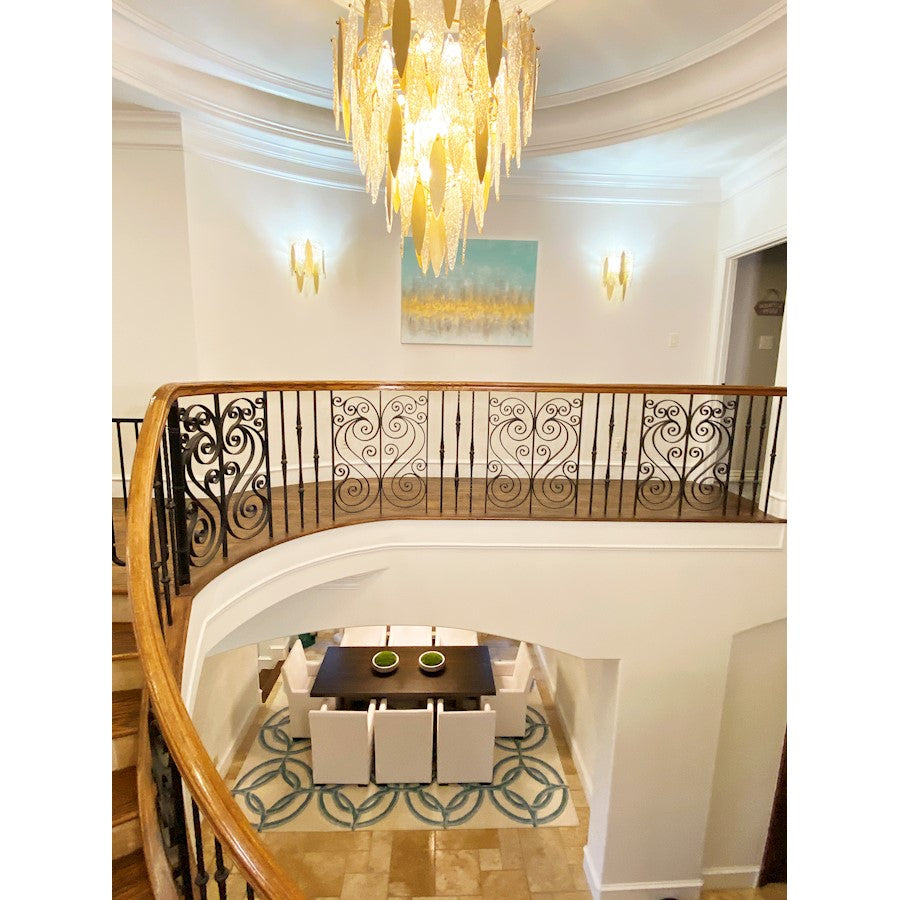 Majestic Chandelier, Gold Leaf