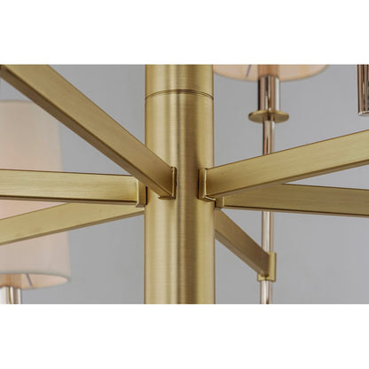 Uptown Chandelier, Satin Brass