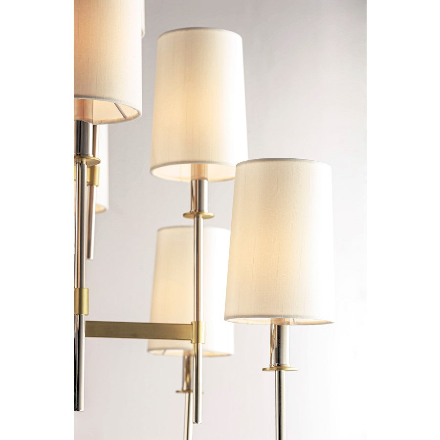 Uptown Chandelier, Satin Brass