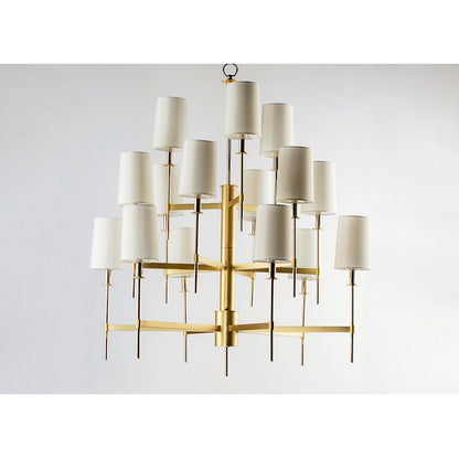 Uptown Chandelier, Satin Brass