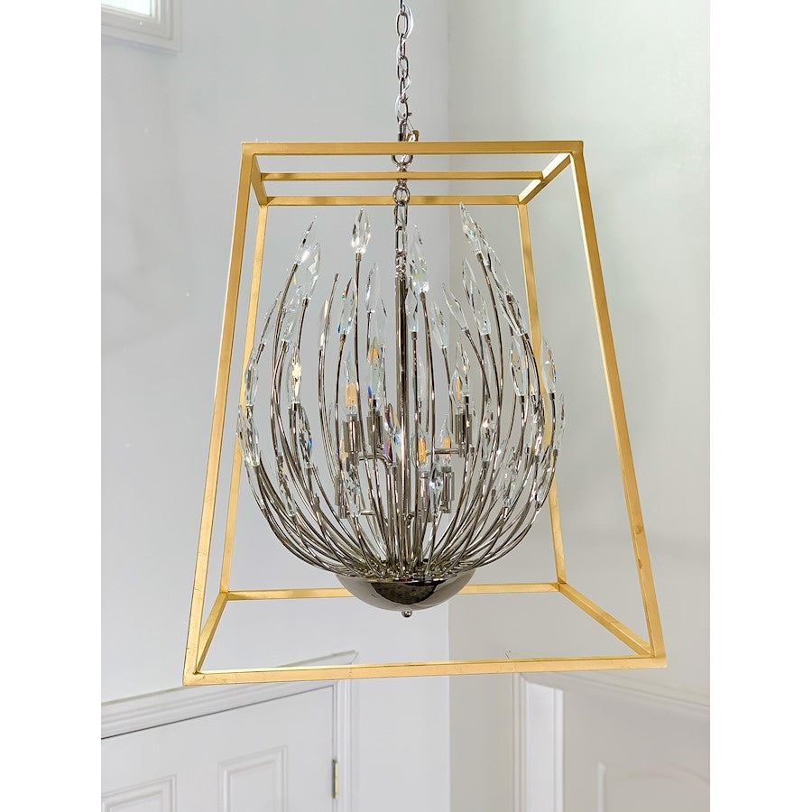 4 Light Pendant, Polished Nickel