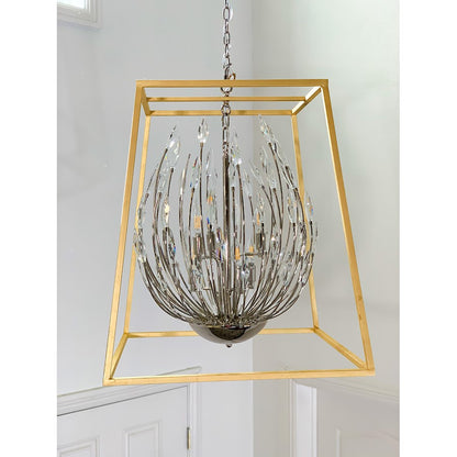 4 Light Pendant, Polished Nickel