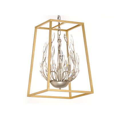 4 Light Pendant, Polished Nickel