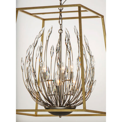 4 Light Pendant, Polished Nickel