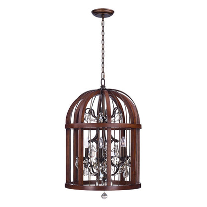 Maxim Lighting Miranda 6 Light Pendant, Antique Pecan/Bay