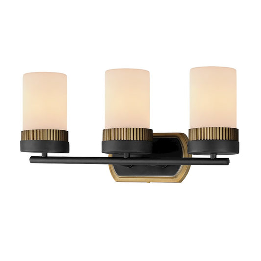 3 Light Bathroom Vanity Light, Black