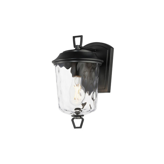 Maxim Lighting Prescott 1Lt Outdoor Wall Mount, Bronze/Water Glass