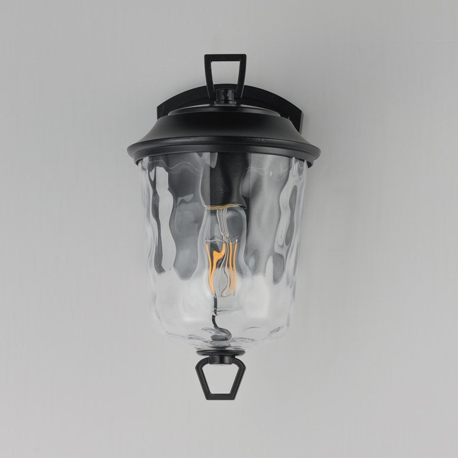 Maxim Lighting Prescott 1Lt Outdoor Wall Mount, Bronze/Water Glass