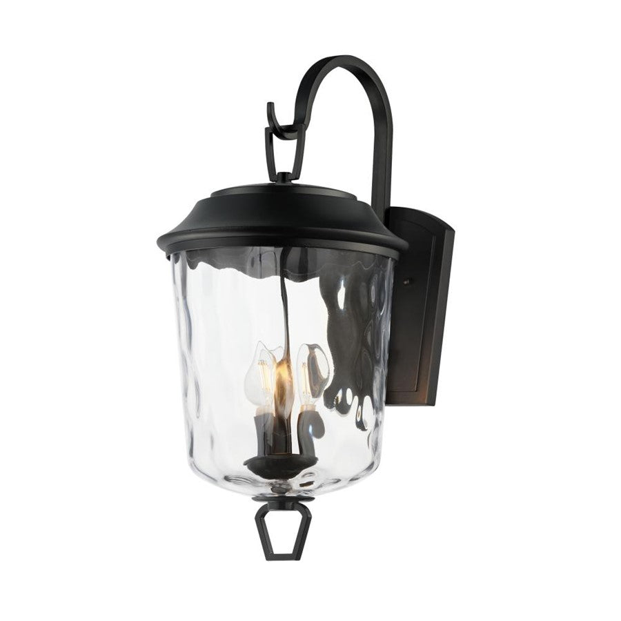 Maxim Lighting Prescott 3Lt Outdoor Wall Mount, Bronze/Water Glass - 34214WGDBZ