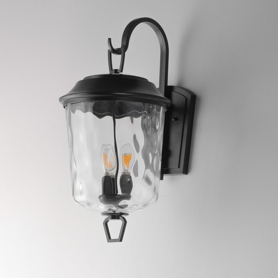 Maxim Lighting Prescott 3Lt Outdoor Wall Mount, Bronze/Water Glass