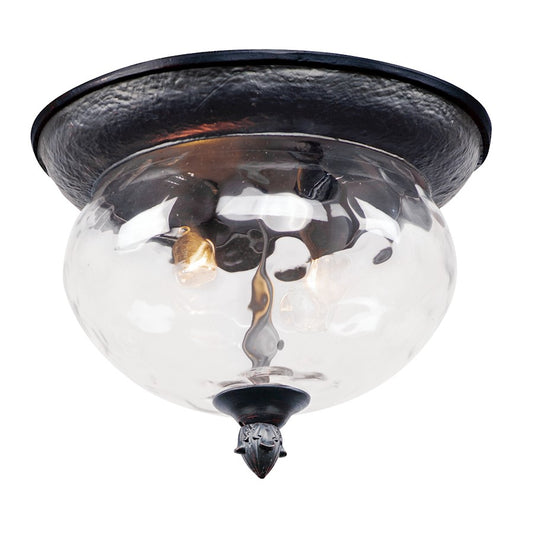 Maxim Lighting Carriage House Dc 2 Light Outdoor Ceiling, Bronze/Water