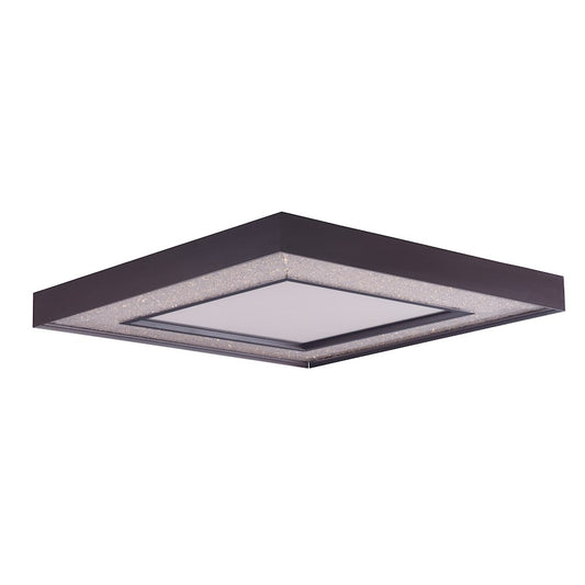 Maxim Lighting Splendor 23.5" Square LED Flush, Bronze/Crystal