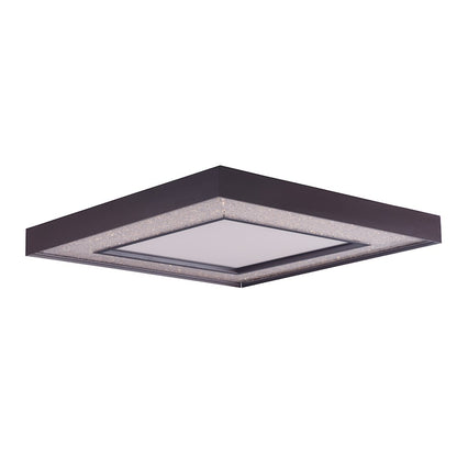 Maxim Lighting Splendor 23.5" Square LED Flush, Bronze/Crystal