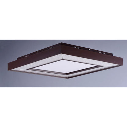 Maxim Lighting Splendor 23.5" Square LED Flush, Bronze/Crystal