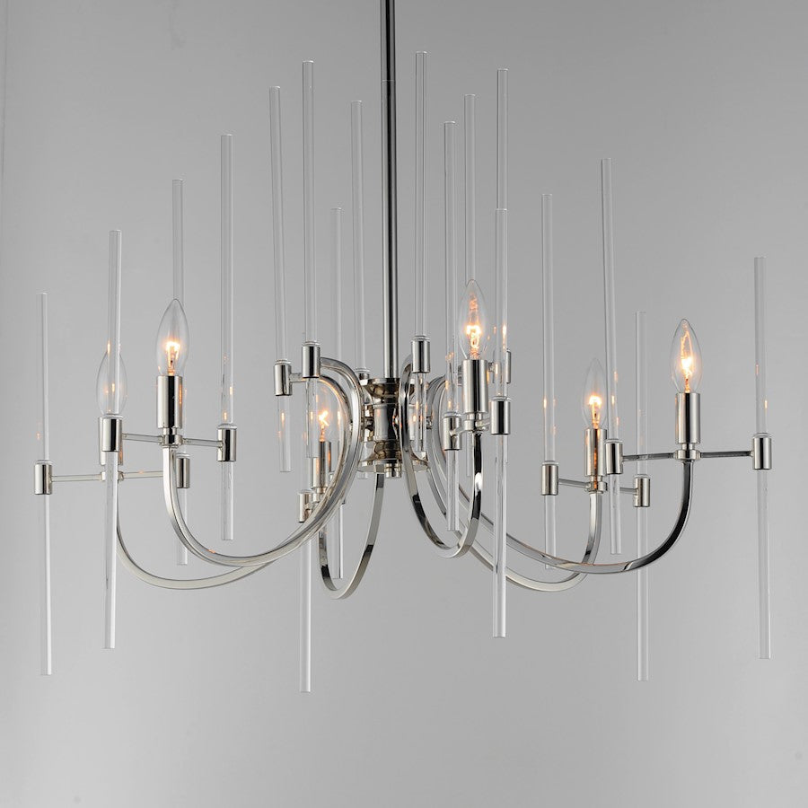 Maxim Lighting Divine 6 Light Chandelier, Polished Nickel/Clear