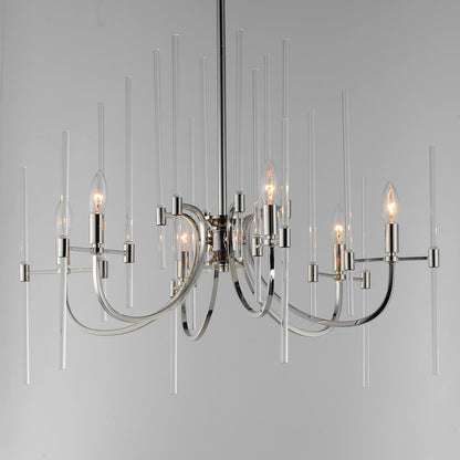 Maxim Lighting Divine 6 Light Chandelier, Polished Nickel/Clear