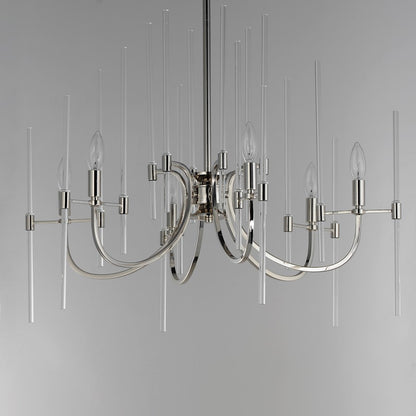 Maxim Lighting Divine 6 Light Chandelier, Polished Nickel/Clear