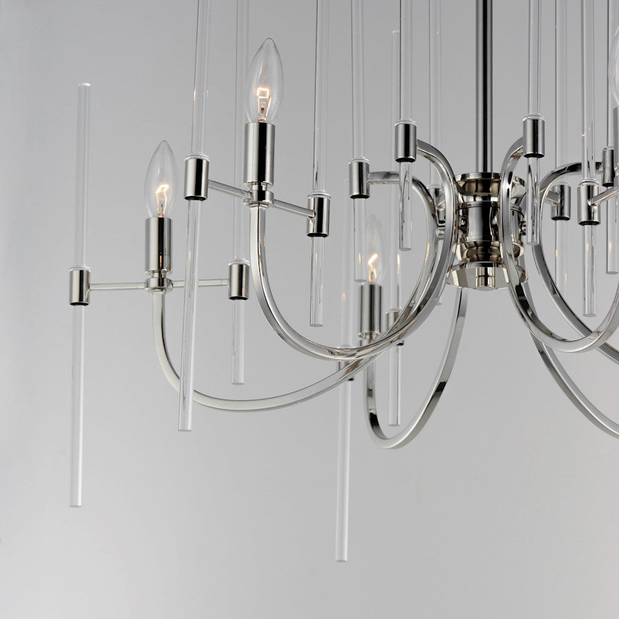 Maxim Lighting Divine 6 Light Chandelier, Polished Nickel/Clear