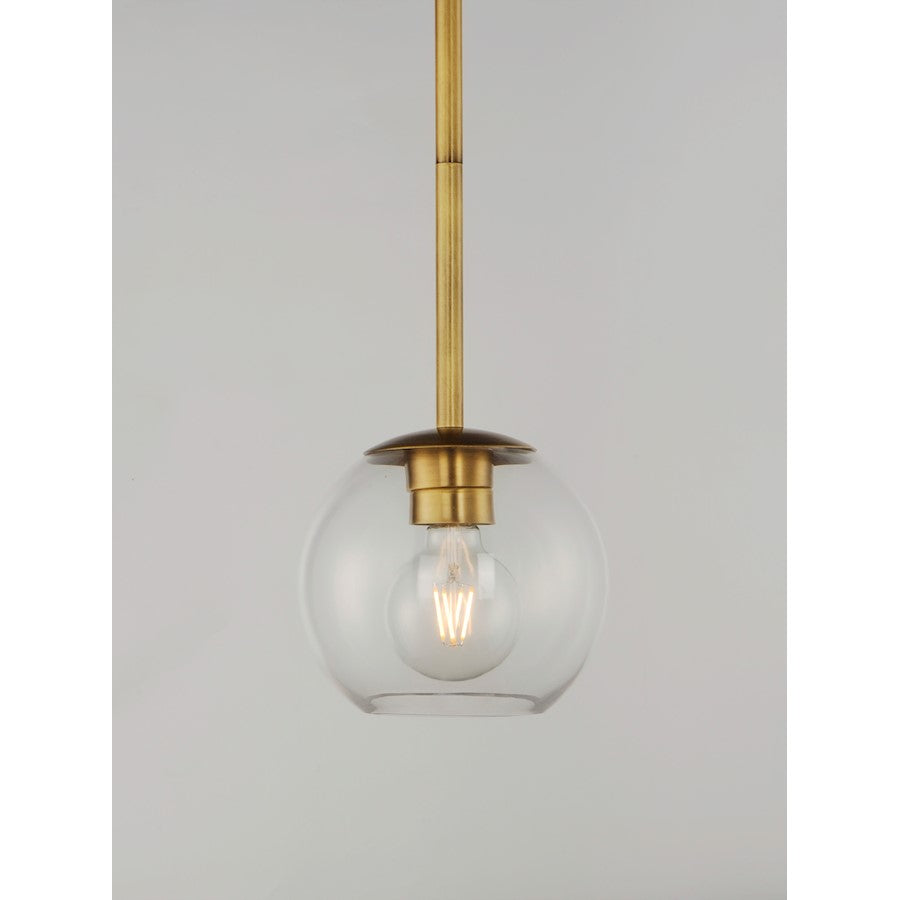 1 Light Large Pendant, Natural Aged Brass