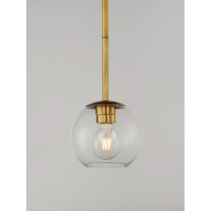 1 Light Large Pendant, Natural Aged Brass
