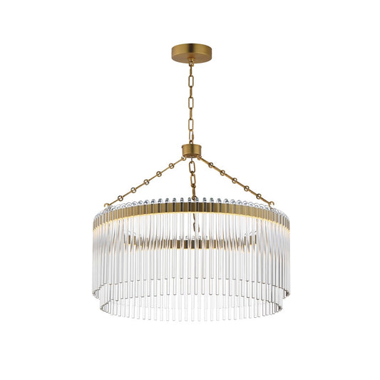 Maxim Lighting Jolie 1 Light 24" Pendant, Natural Aged Brass/Clear