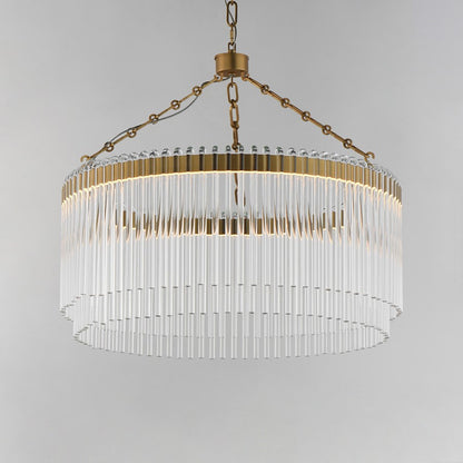 Maxim Lighting Jolie 1 Light 24" Pendant, Natural Aged Brass/Clear