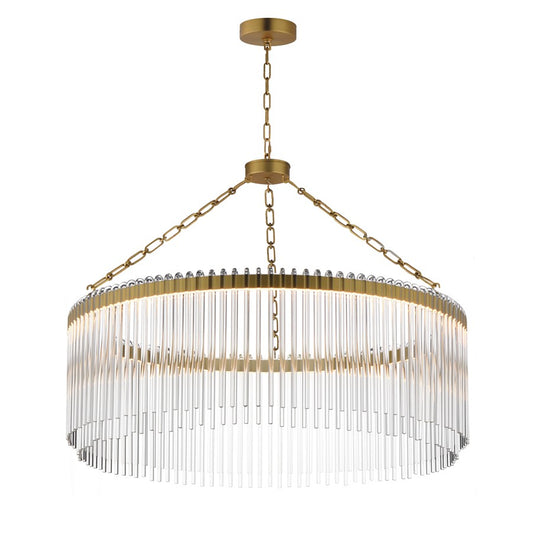 Maxim Lighting Jolie 1 Light Chandelier, Natural Aged Brass/Clear