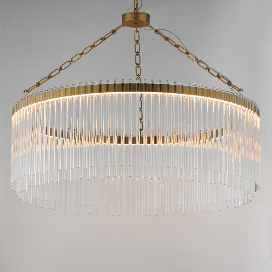 Maxim Lighting Jolie 1 Light Chandelier, Natural Aged Brass/Clear