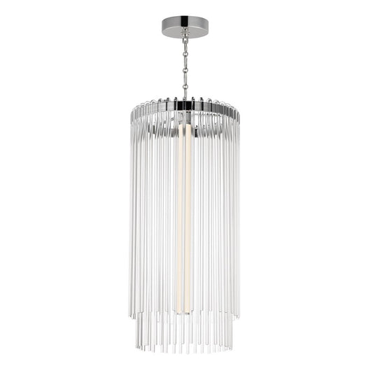 Maxim Lighting Jolie 1Lt Entry Foyer Pendant, Polished Nickel/Clear