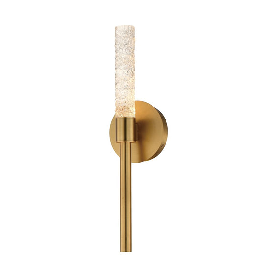 Maxim Lighting Duchess 1 Light Wall Sconce, Aged Brass/Iceberg - 38441IBNAB