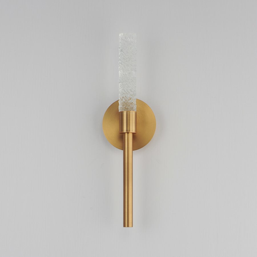 Maxim Lighting Duchess 1 Light Wall Sconce, Aged Brass/Iceberg