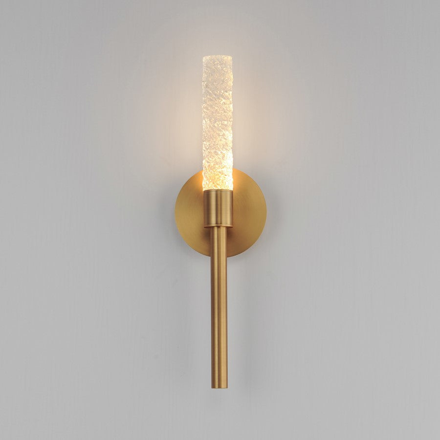 Maxim Lighting Duchess 1 Light Wall Sconce, Aged Brass/Iceberg