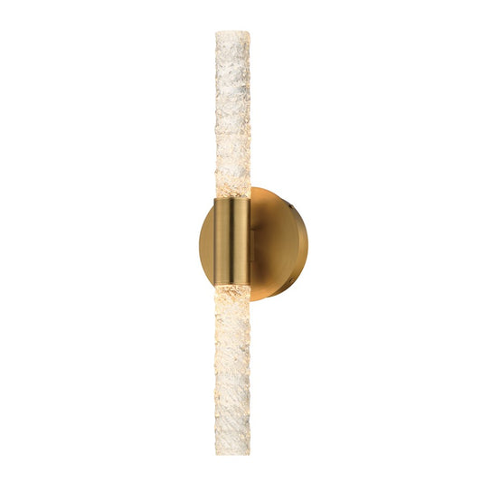 Maxim Lighting Duchess 2 Light Wall Sconce, Aged Brass/Iceberg