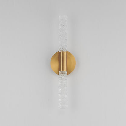 Maxim Lighting Duchess 2 Light Wall Sconce, Aged Brass/Iceberg