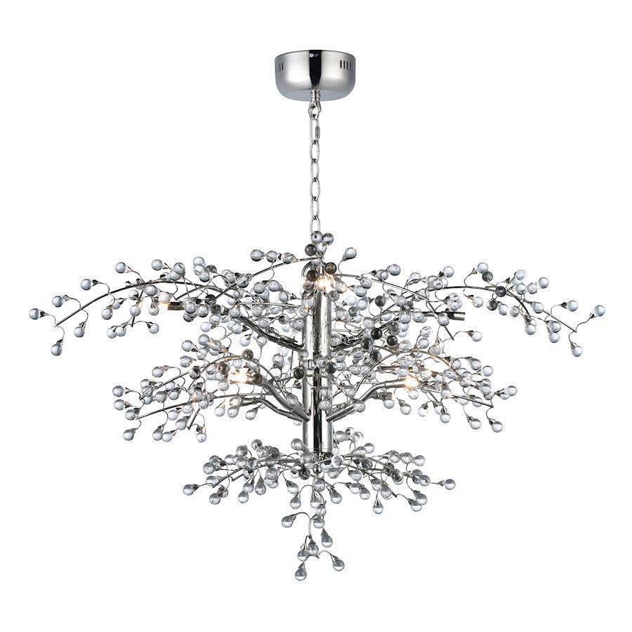 Maxim Lighting Cluster 8-Light Chandelier, Polished Nickel