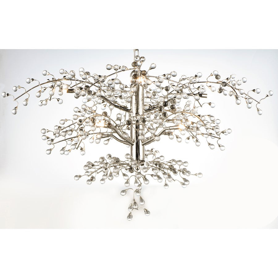 Maxim Lighting Cluster 8-Light Chandelier, Polished Nickel