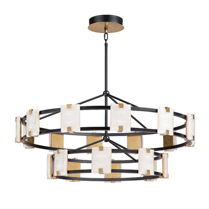 Radiant LED 20-Light Chandelier, Black