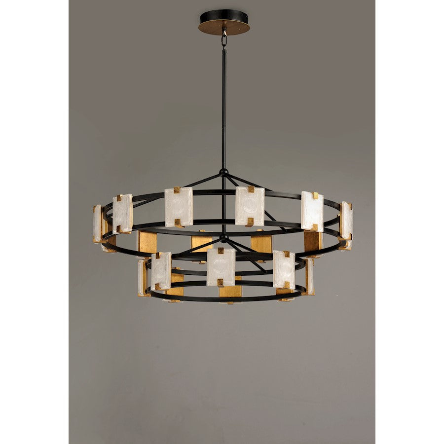 Radiant LED 20-Light Chandelier, Black