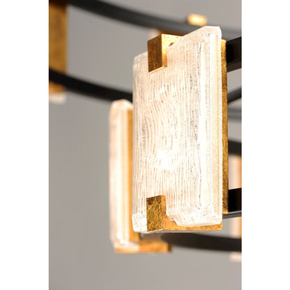 Radiant LED 20-Light Chandelier, Black