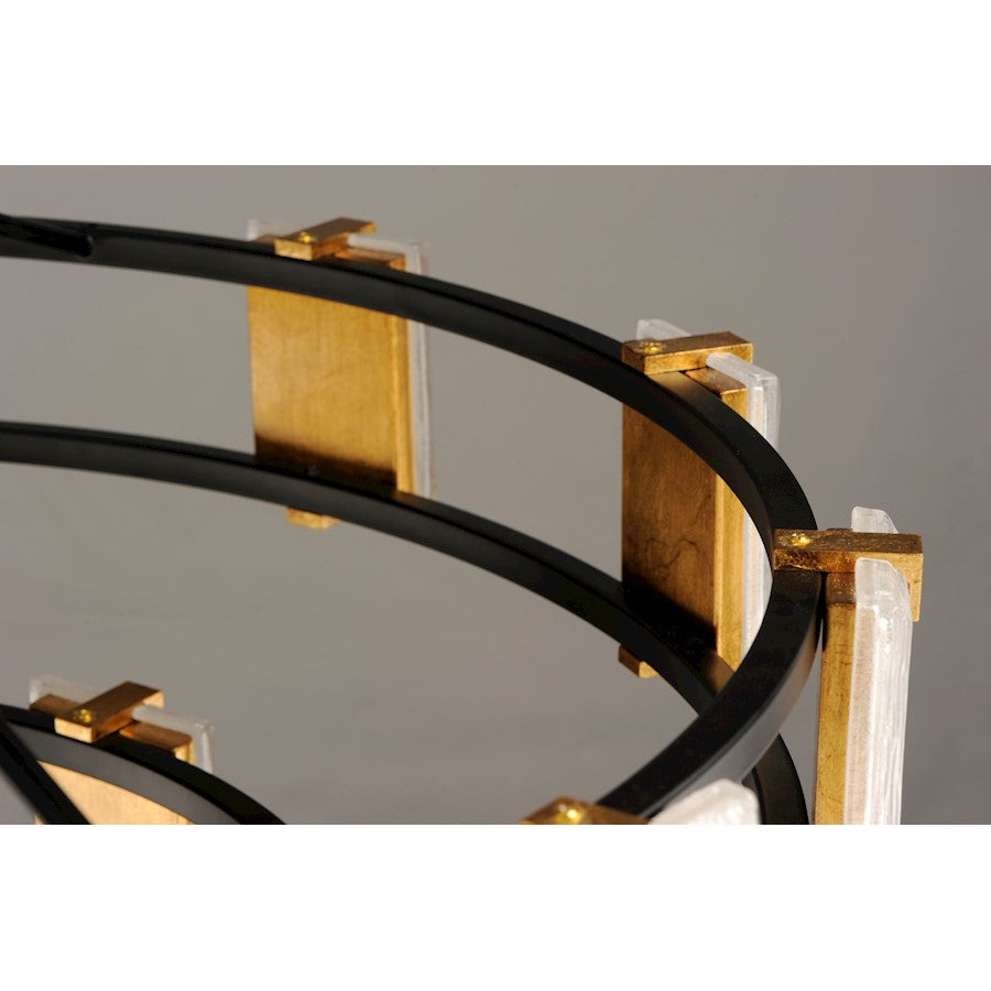 Radiant LED 20-Light Chandelier, Black