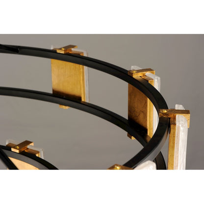 Radiant LED 20-Light Chandelier, Black