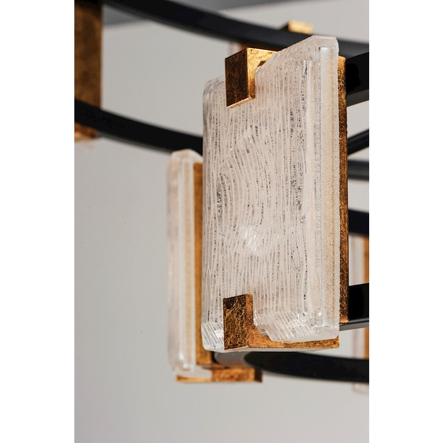 Radiant LED 20-Light Chandelier, Black