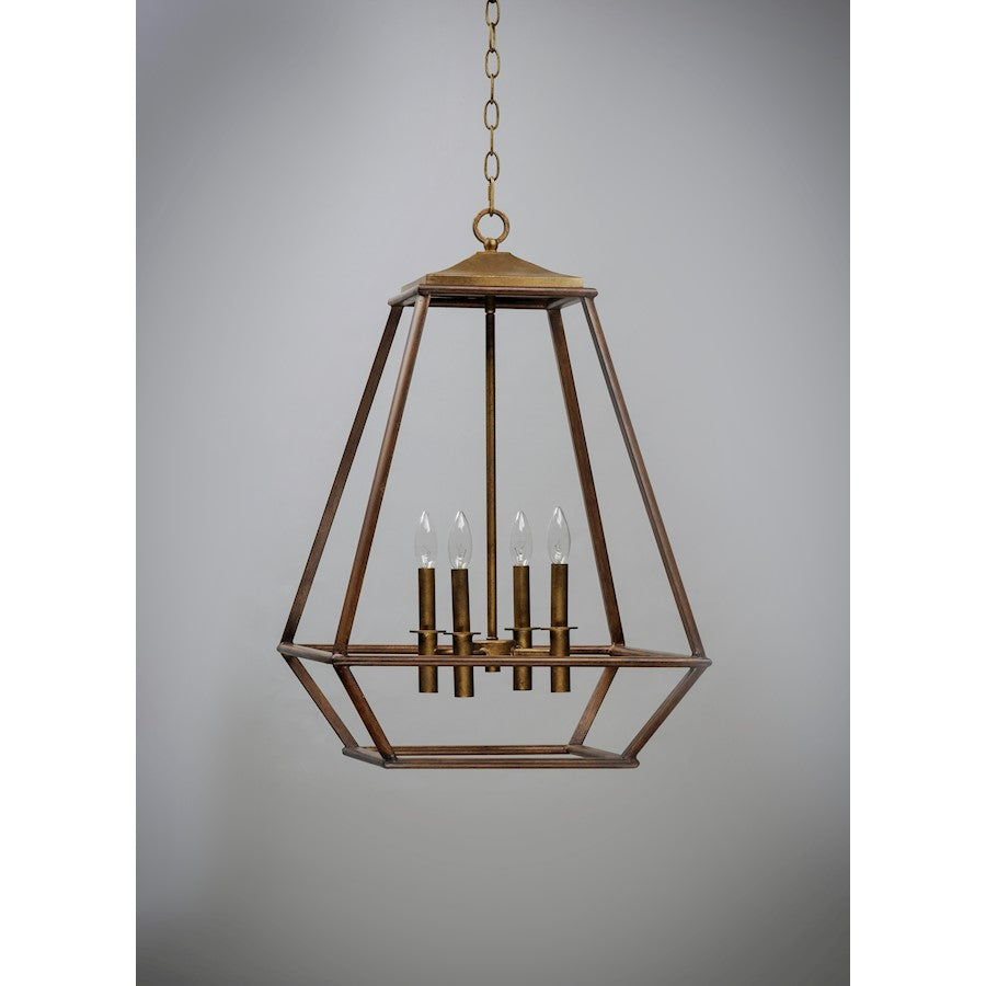 4 Light Foyer Pendant, Hazel