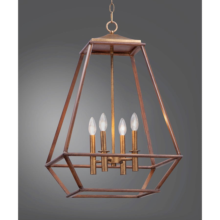 4 Light Foyer Pendant, Hazel