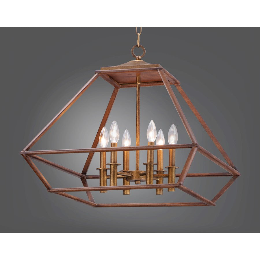 6 Light Chandelier, Hazel
