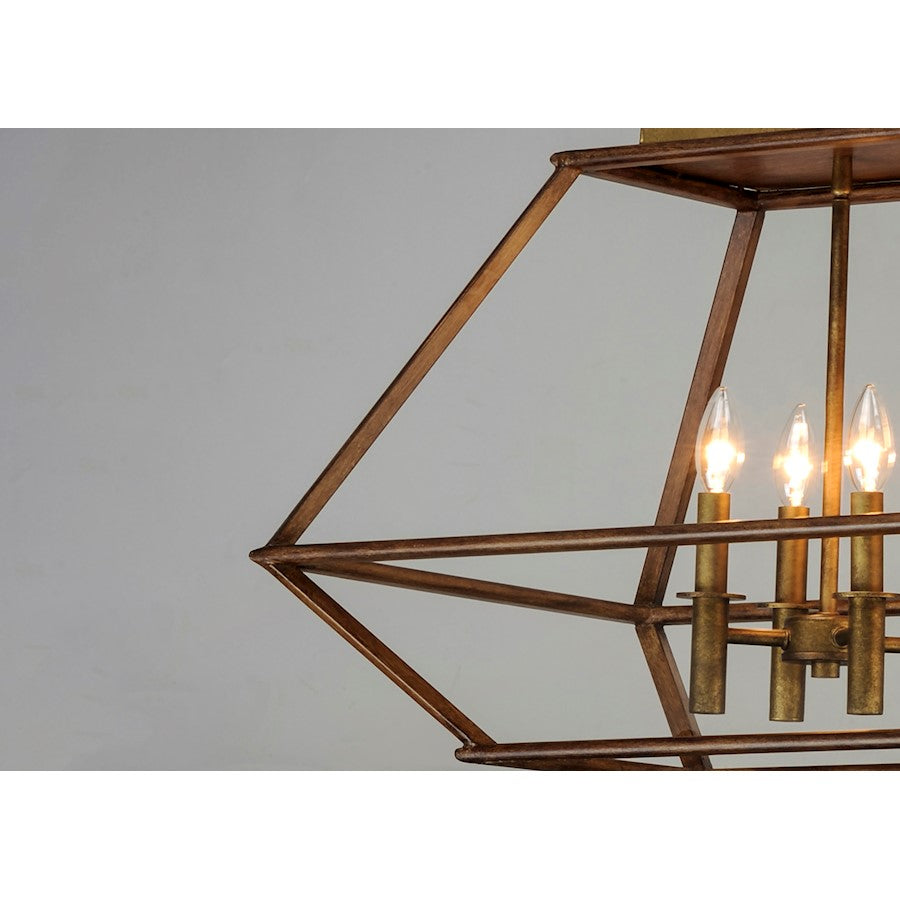 8 Light Linear Pendant, Hazel