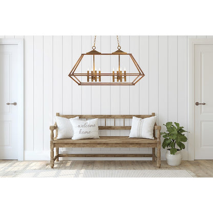 8 Light Linear Pendant, Hazel