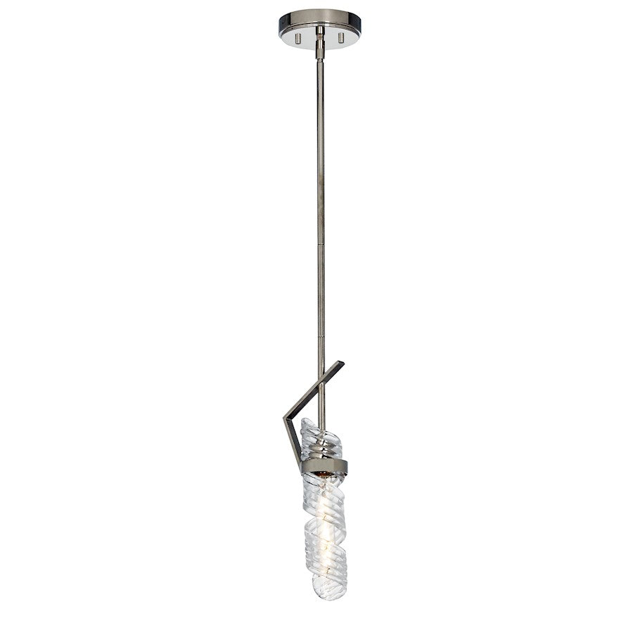 1 Light Pendant, Polished Nickel